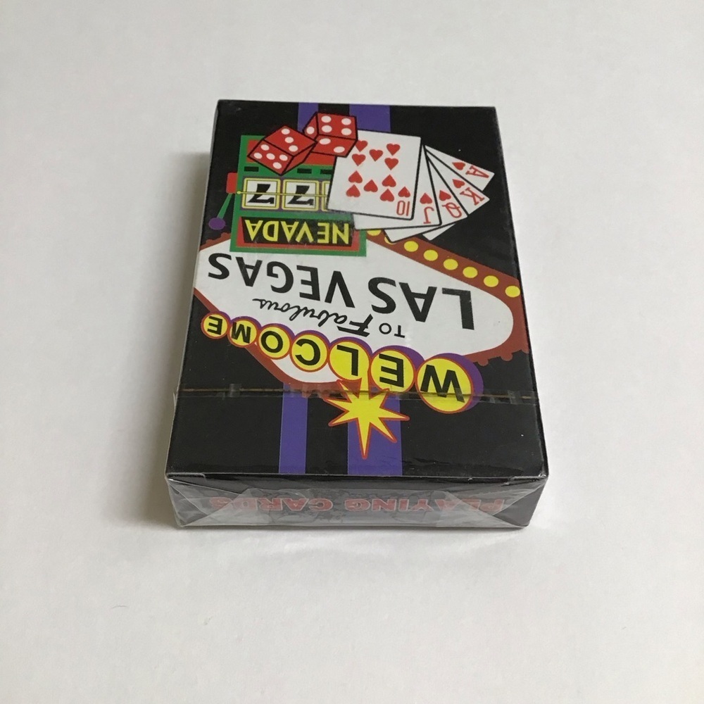 Welcome to Las Vegas Nevada Playing Card Deck Souvenir SEALED 7’s Dice Vintage - Picture 2 of 4